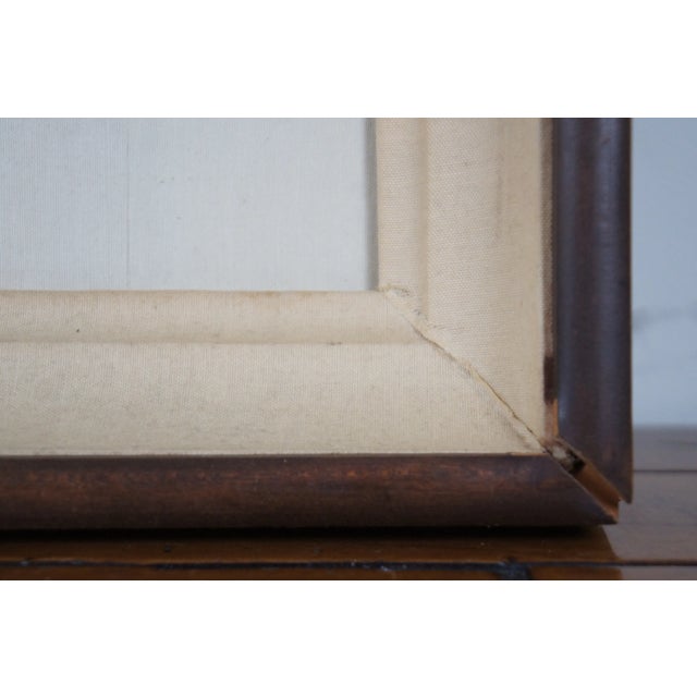 Vintage Chinese Abstract Floral Bamboo East Fence Snow Delight Watercolor Painting For Sale - Image 10 of 12