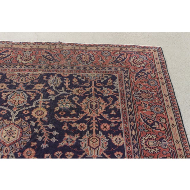 Turkish Vintage Hand Knotted Wool Turkish Sparta Rug - 6′ × 8′11″ For Sale - Image 3 of 4
