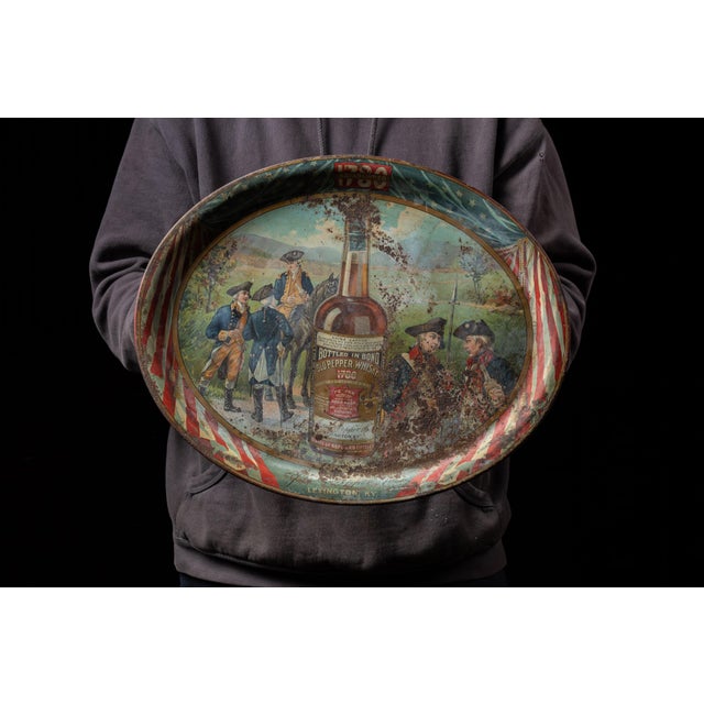 c. 1900s/1910s; James E. Pepper & Co. - Lexington, KY Antique tin litho bourbon advertising tray. This piece features a...