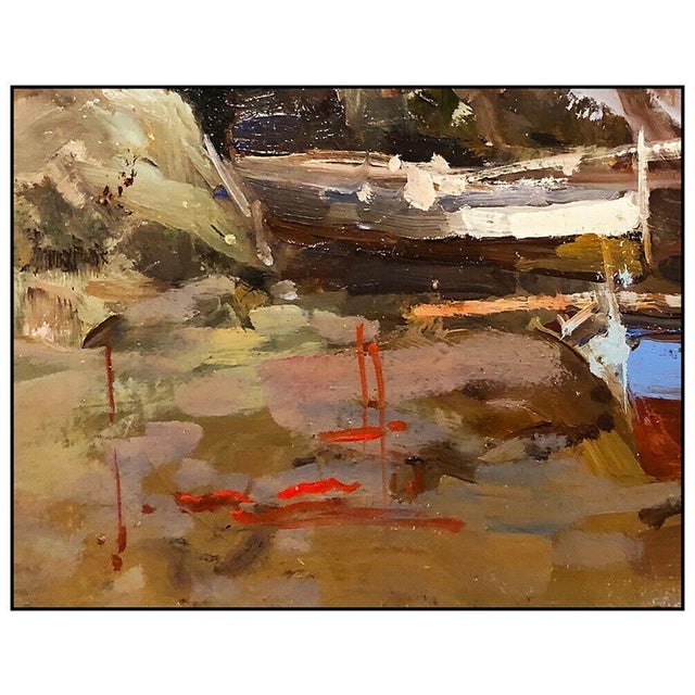 Impressionist Mid 20th Century Steps to the Sails, Claudio Simonetti For Sale - Image 3 of 4