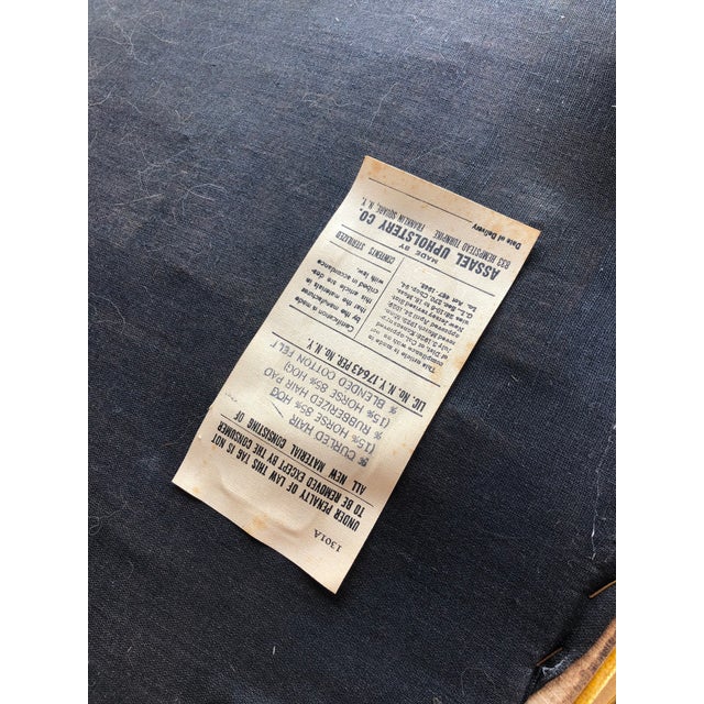 Textile Vintage French Provincial Tufted Velvet Armchair For Sale - Image 7 of 7