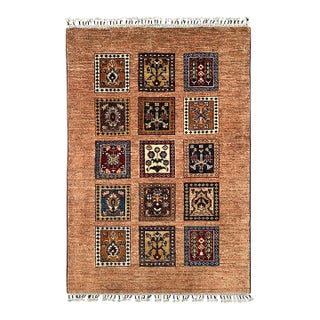 Bakhtiari Four Seasons Tree of Life Wool Rug in Terracotta, 2'10" X 4' For Sale