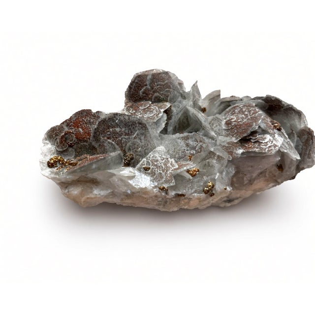 15th Century & Earlier Biophilic Mineral Cluster — All Natural. Calcite Plates With Iron Inclusions For Sale - Image 5 of 10