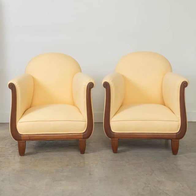 Art Deco French 1920s Art Deco Club Chair For Sale - Image 3 of 16