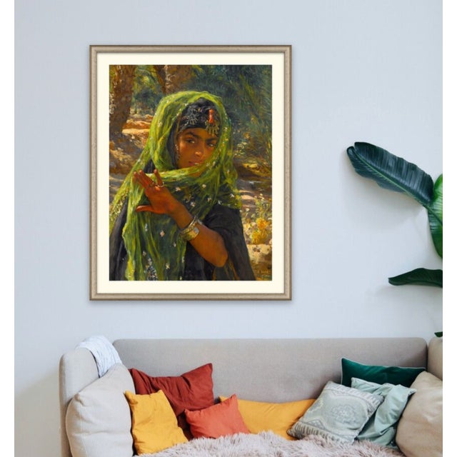 Atelier Aria Lumae Etienne Dinet 1901 Orientalist North African Bedouin Girl Fine Art Gallery Board Print 30 X 40 For Sale - Image 15 of 17