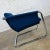 Vintage Modern Royal Blue Hopsacking & Chrome Cantilever Sling Chair For Sale - Image 4 of 13