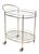 Brass Mid Century Hollywood Regency Rolling Bar Serving Cart For Sale - Image 8 of 12