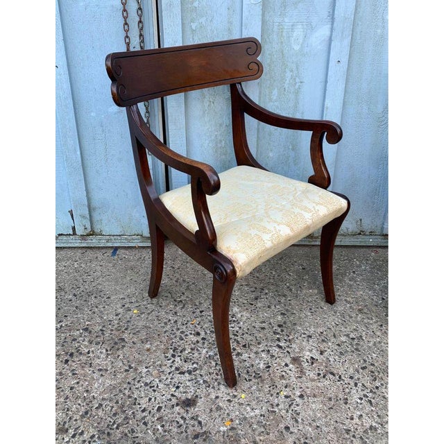 Brown Antique Regency Style Mahogany Dining Chairs- Set of 5 For Sale - Image 8 of 11