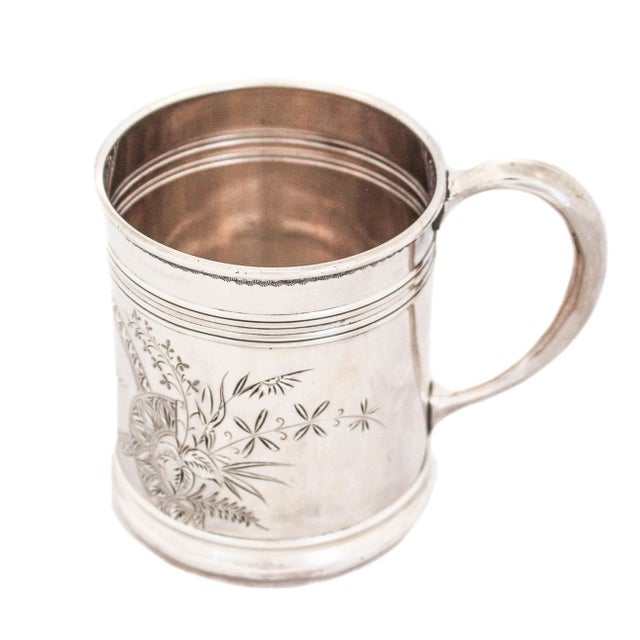 Mid-Century Modern 1890 Sterling Silver Antique Mug/Baby Cup For Sale - Image 3 of 6