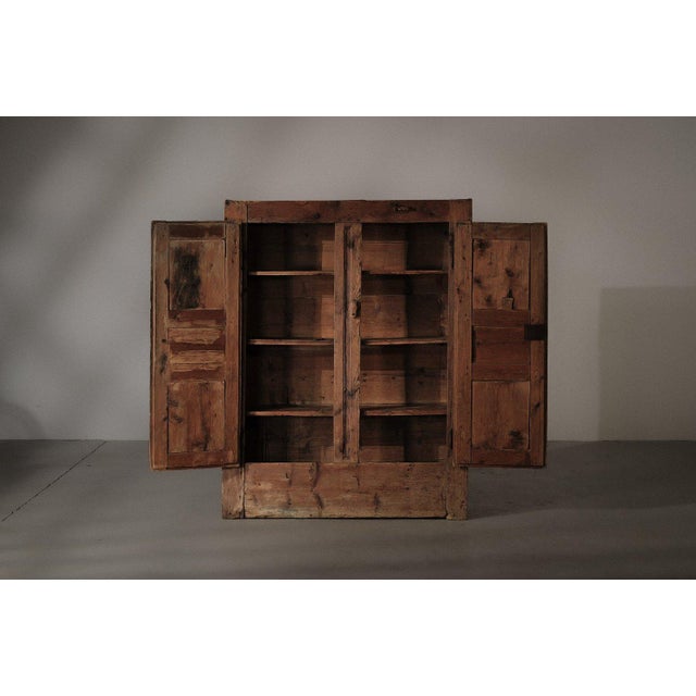 Rustic Alpine Cabinet in Pine, French Alps, Savoy, 19th Century For Sale - Image 3 of 11