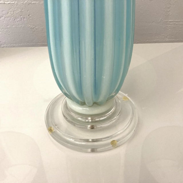 Vintage Italian Murano Glass Table Lamps - a Pair For Sale In San Francisco - Image 6 of 8