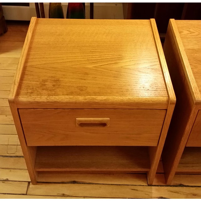 1970s Danish Modern Style Cube Nightstands a Pair Chairish