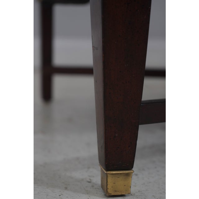 Edward Ferrell Suede Upholstered Settee Loveseat For Sale - Image 9 of 18