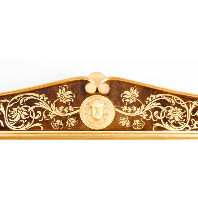 Antique French Burr Walnut Parcel Gilt Mirror, 1800s For Sale - Image 3 of 12