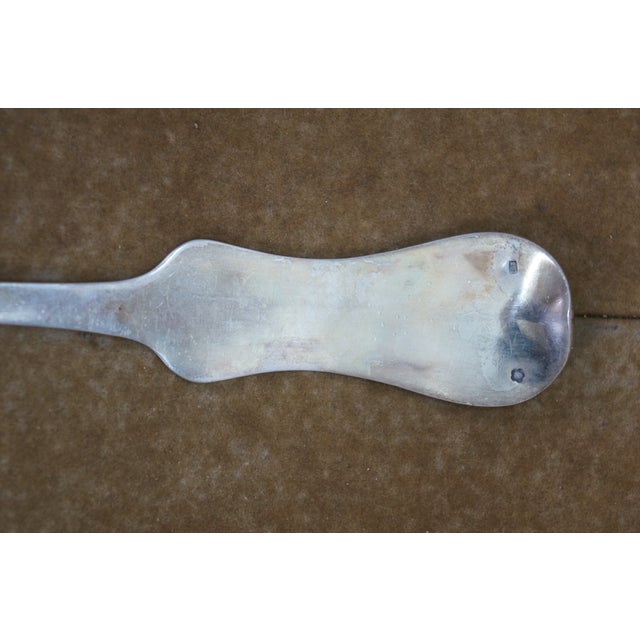 Antique Vienna Austria Josef Zemen 800 Silver Soup Serving Spoon Ladle 176g 12" For Sale - Image 10 of 13
