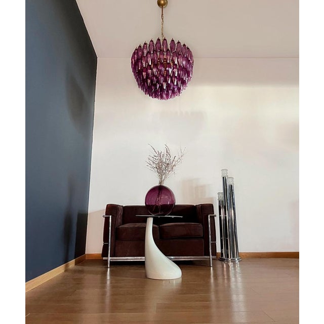 1990s Amethyst Murano Glass Poliedri Candelier, 1990s For Sale - Image 5 of 18