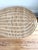 1990s Vintage Ikea Rattan Peanut Stool Bench For Sale - Image 9 of 11