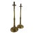 Elegant Large Handcrafted Solid Brass Candlesticks by Maitland Smith For Sale