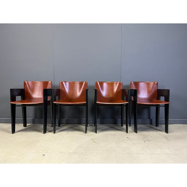 Vintage Armchairs by Arnold Merckx for Arco, 1980s, Set of 4 For Sale - Image 9 of 15