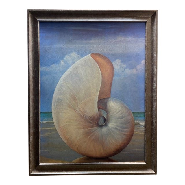 Late 20th Century Surrealist Style Post Modern Shell Painting For Sale