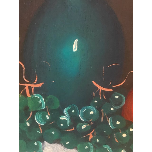 Mid Century Still Life Oil on Canvas Painting by Agostino Vincenzi For Sale - Image 9 of 10