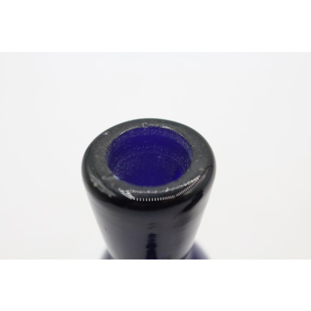 1950s Circa 1950s Likely Danish Assembled Pair of Cobalt Glass Perfume Bottles For Sale - Image 5 of 8