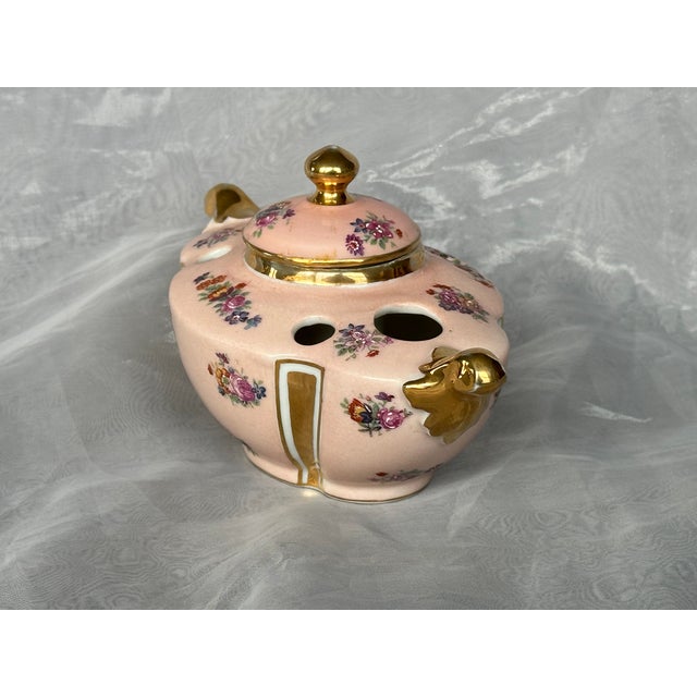 Victorian Antique French Porcelain Inkwell For Sale - Image 3 of 17