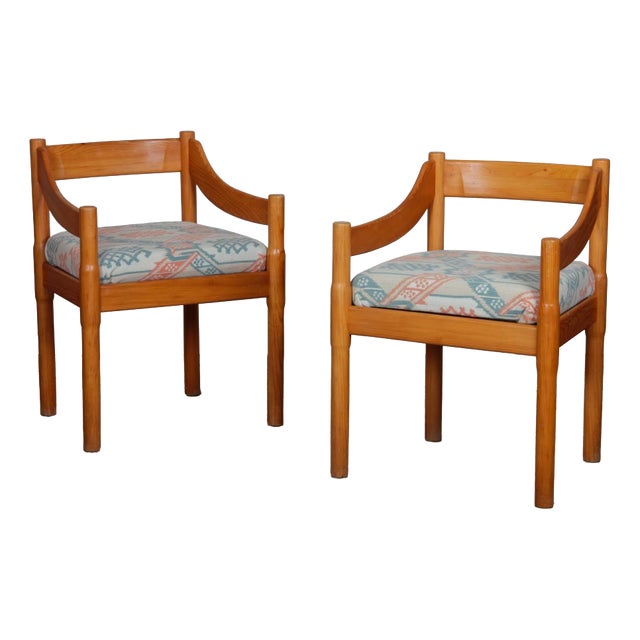 Carimate Armchairs by Vico Magistretti for Cassina, 1960, Set of 2 For Sale