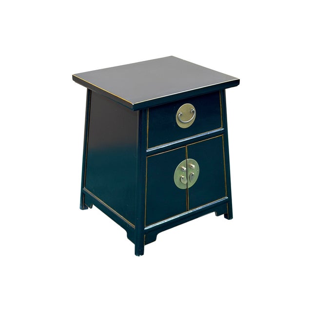 Elevate your interior space with this exquisite vintage Asian-style cabinet, expertly crafted from real wood and finished...