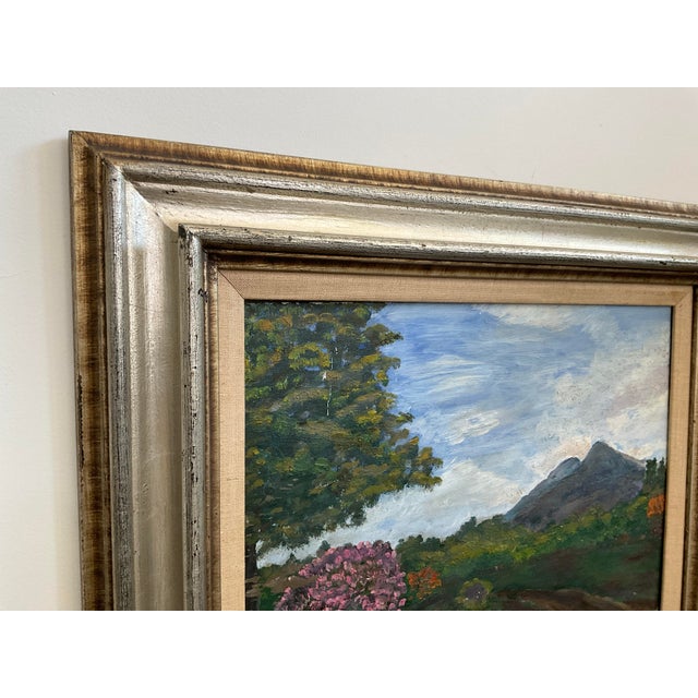 1950s Landscape Acrylic on Canvas For Sale - Image 15 of 18