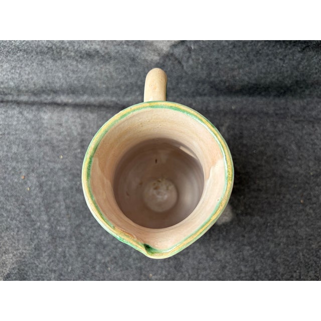 Vintage Painted Italian Folk Art Stoneware Pitcher Jug For Sale In New York - Image 6 of 15
