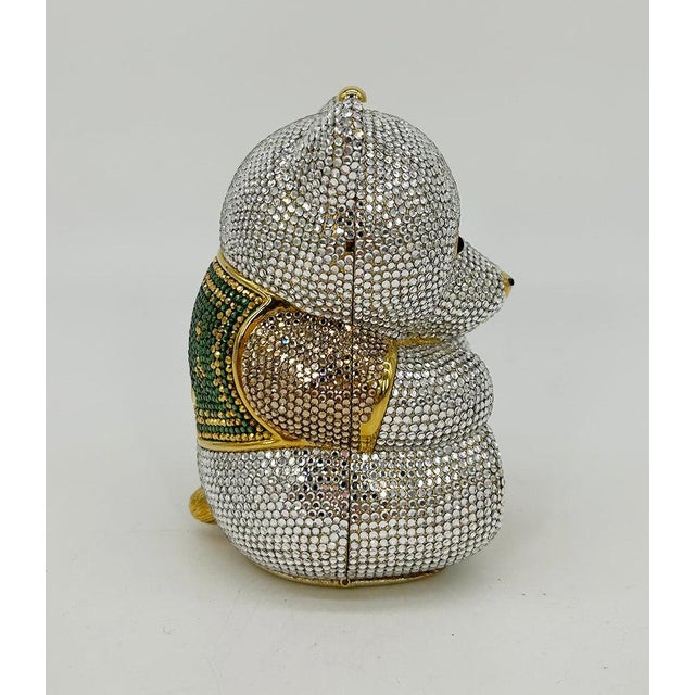 Judith Leiber 1980s Judith Leiber Swarovski Crystal Spencer Bear Minaudiere For Sale - Image 4 of 11