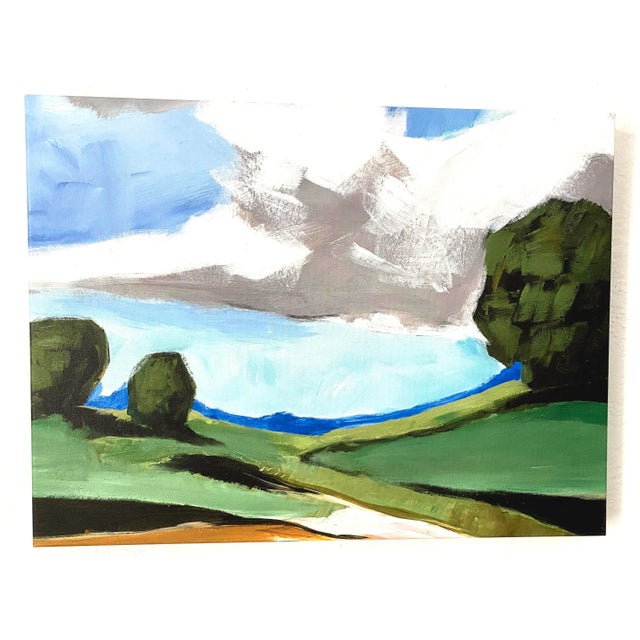 Contemporary Summer Landscape Prints on Canvas - a Pair For Sale - Image 4 of 11