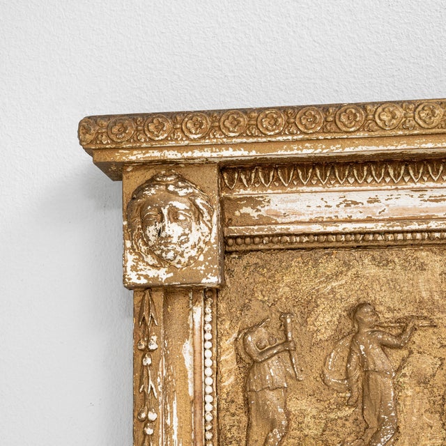 Wood 1900s French Wooden Mirror With Carved Figures For Sale - Image 7 of 18