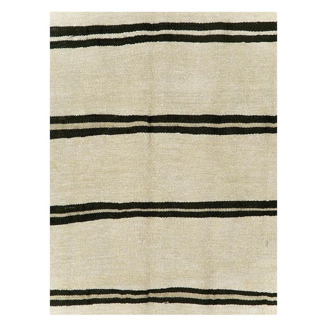 A vintage Turkish flatweave Kilim gallery rug handmade during the mid-20th century. Measures: 5' 4" x 10' 10".