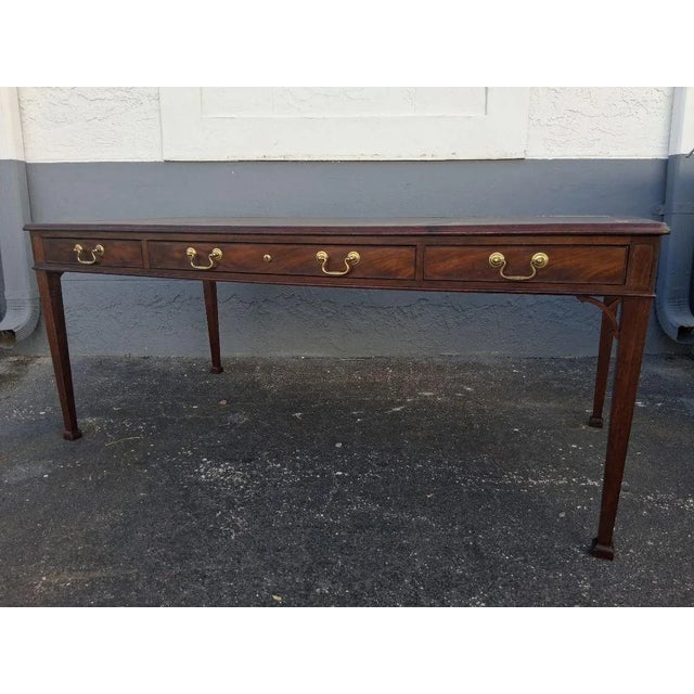 Baker Furniture Company 1940's Traditional Style Executive Writing Desk by Baker Furniture Company "Collectors Edition" For Sale - Image 4 of 17