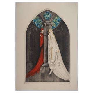 Louis Icart, Margueritte and Mephistopheles, 1928, Original Etching For Sale