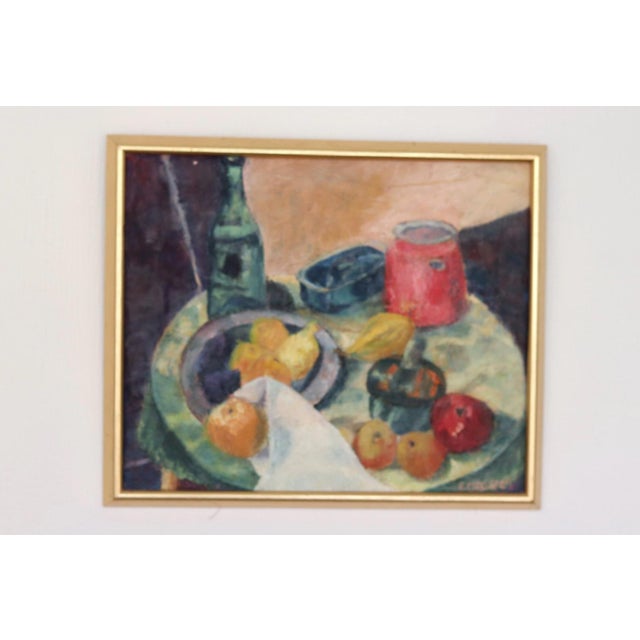 Original Swedish Oil on Canvas – “Fruit” by Eva Mellgren – Signed & Framed 50 × 42 cm (19.7" × 16.5") A vibrant oil...