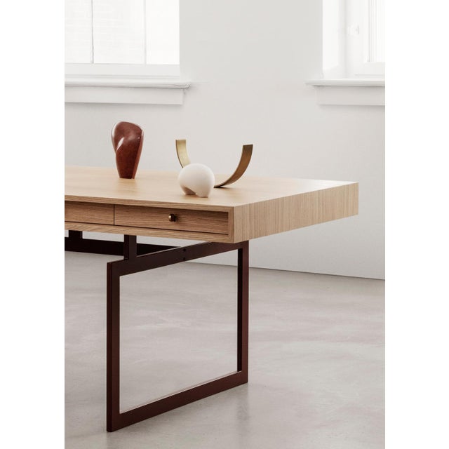 Metal Dark Gray and Natural Oak Office Desk by Bodil Kjaer for Karakter For Sale - Image 7 of 14