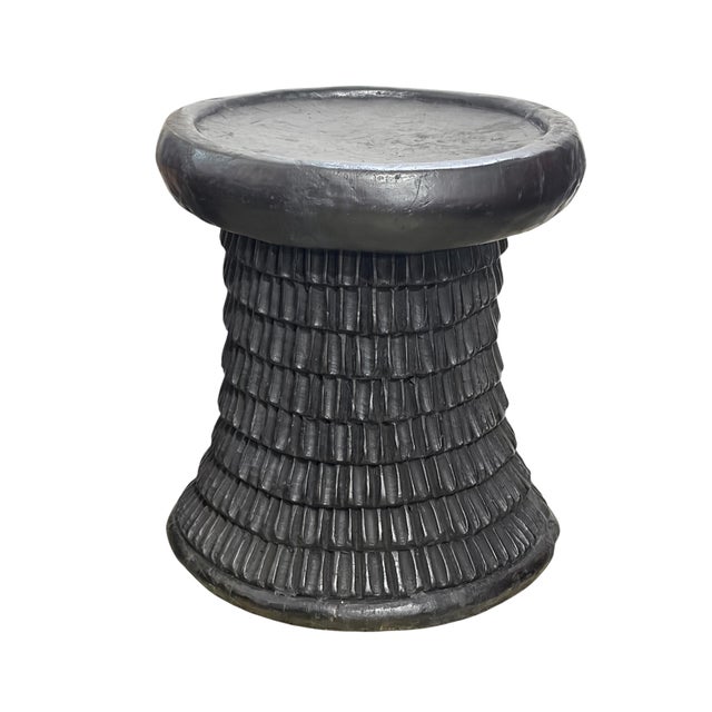 Stunning Vintage Lg Tribal Nobility Bamileke Stool/Table Cameroon 19" H For Sale - Image 4 of 12