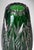 Mid 20th Century Bohemian Biedermeier Style Cut and Polished Green Crystal Vase For Sale - Image 5 of 18