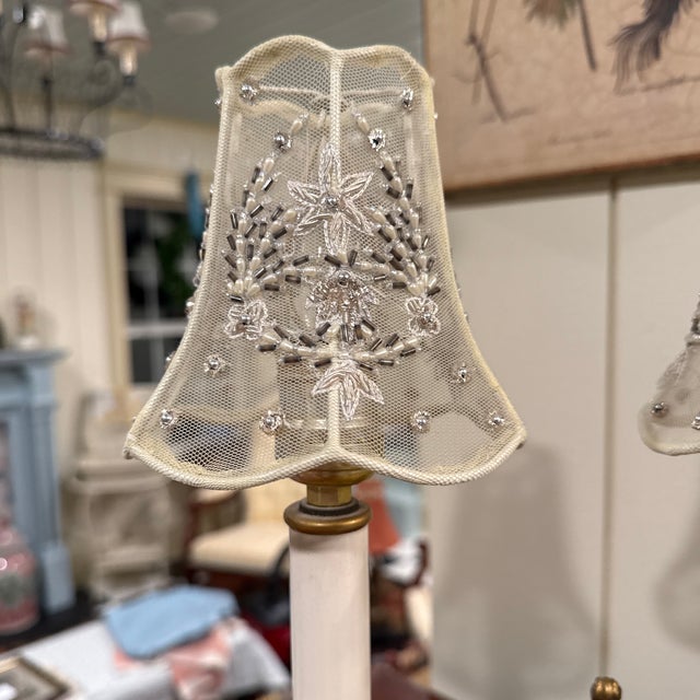 1930’s Rare Elegant Gilded Twin Candlestick Lamp For Sale - Image 4 of 8