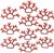 Red Coral Beaded Napkin Rings Set 10 For Sale