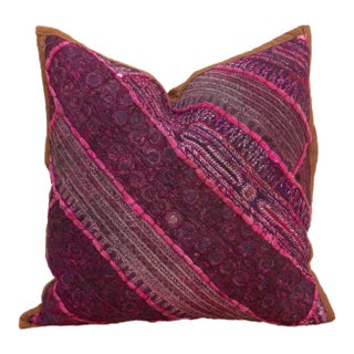 Royal Magenta Antique Jaisalmer Pillow For Sale