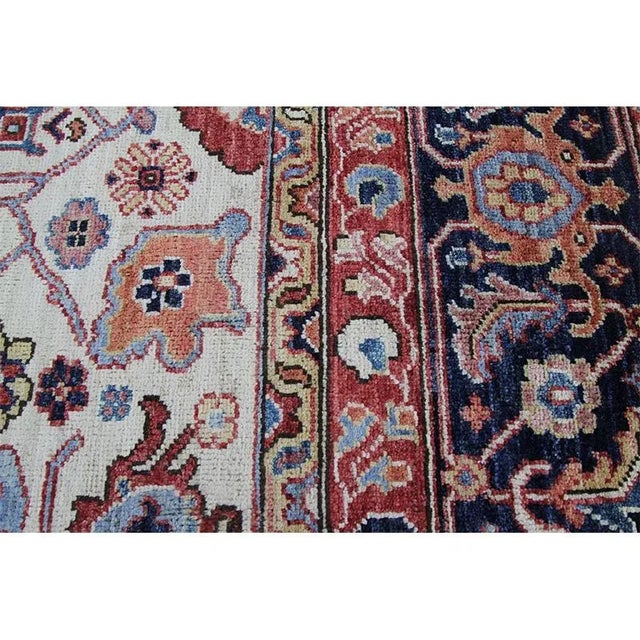 Textile Handwoven Navy Bakhshayesh Style Rug 9'2" X 12'3" For Sale - Image 7 of 12