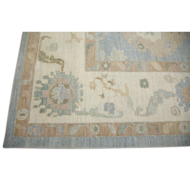 Modern Turkish Oushak Rug 14'3" x 17'8" For Sale - Image 4 of 7