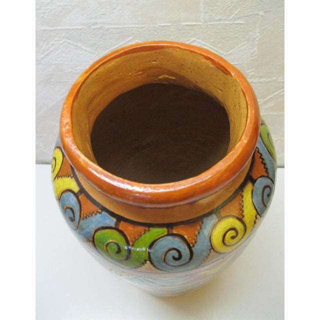 Vintage Mexican Pottery Tlaquepaque Geometric Aztec Design ...
