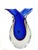 This blue Murano glass vase is a beautiful made in Italy vase produced at the end of 20th century. with a game of contrast...