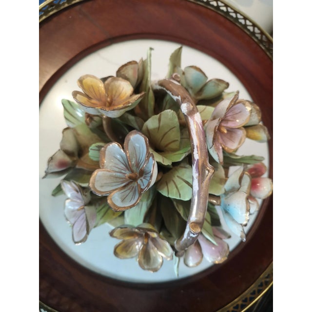 Porcelain Flowers Bouquet Flower Basket, 1960s For Sale - Image 9 of 16