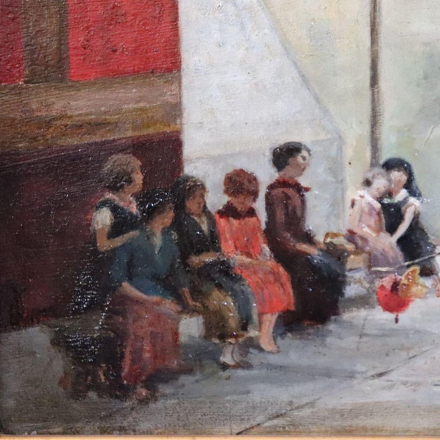 Children Playing, Oil Painting on Canvas, 19th Century, Framed For Sale - Image 6 of 16